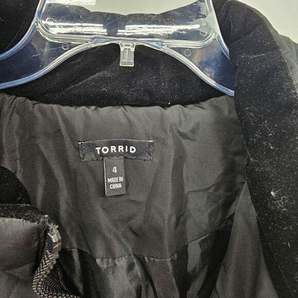 Torrid Long Line Puffer Coat Maxi Fit Women's Plus Size 4 4X Black - Picture 5 of 6